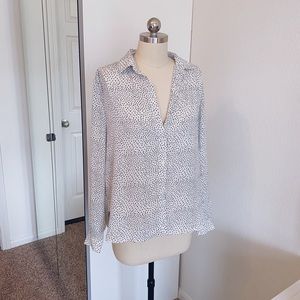 Black‎ and white H&M blouse